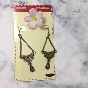 Brown Bohemian  Dangle Earrings